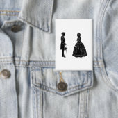abraham lincoln mary todd lincoln silhouet button (Insitu)
