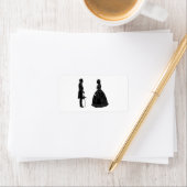 abraham lincoln mary todd lincoln silhouet etiket (Insitu)