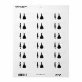 abraham lincoln mary todd lincoln silhouet etiket (Full Sheet)