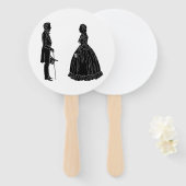 abraham lincoln mary todd lincoln silhouet handwaaier (Voorkant en achterkant)