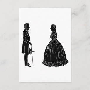 abraham lincoln mary todd lincoln silhouet informatiekaartje