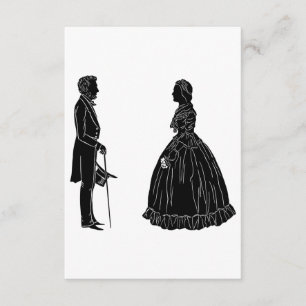 abraham lincoln mary todd lincoln silhouet informatiekaartje