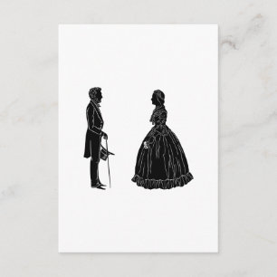 abraham lincoln mary todd lincoln silhouet informatiekaartje