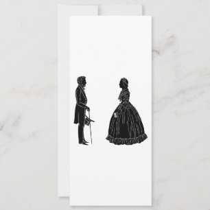 abraham lincoln mary todd lincoln silhouet kaart
