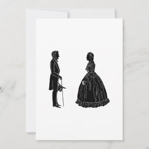 abraham lincoln mary todd lincoln silhouet kaart