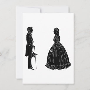 abraham lincoln mary todd lincoln silhouet kaart