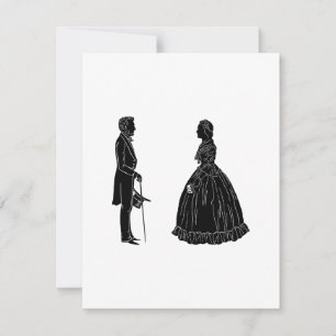 abraham lincoln mary todd lincoln silhouet kaart