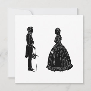 abraham lincoln mary todd lincoln silhouet kaart