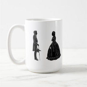 abraham lincoln mary todd lincoln silhouet koffiemok
