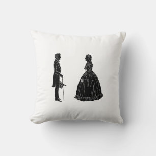 abraham lincoln mary todd lincoln silhouet kussen