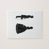 abraham lincoln mary todd lincoln silhouet legpuzzel (Horizontaal)