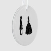 abraham lincoln mary todd lincoln silhouet ornament (voorkant)