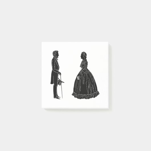 abraham lincoln mary todd lincoln silhouet post-it® notes (Voorkant)