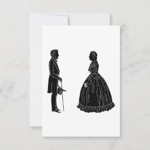 abraham lincoln mary todd lincoln silhouet RSVP kaartje