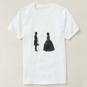 abraham lincoln mary todd lincoln silhouet t-shirt