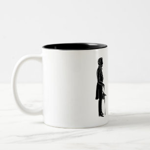 abraham lincoln mary todd lincoln silhouet tweekleurige koffiemok