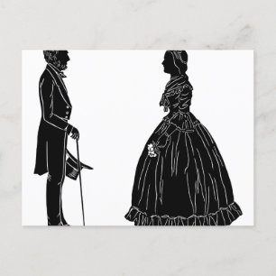 abraham lincoln mary todd lincoln silhouet uitnodiging briefkaart