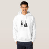 Abraham Lincoln Mary Todd Lincoln Silhouette Hoodie (Voorkant volledig)