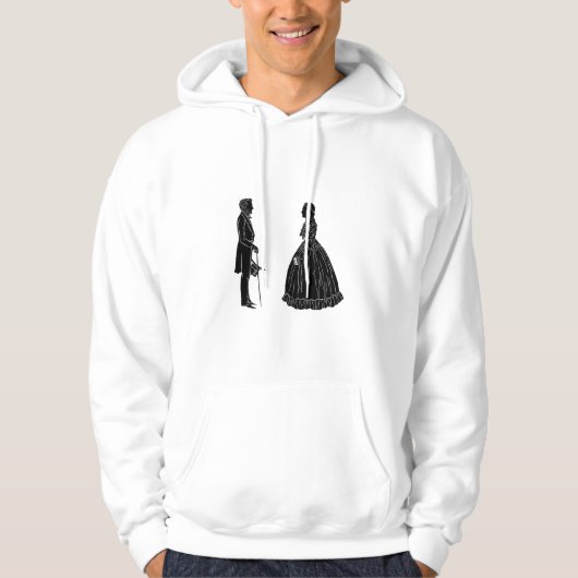 Abraham Lincoln Mary Todd Lincoln Silhouette Hoodie (Voorkant)