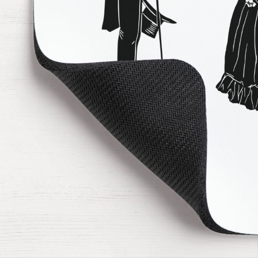 Abraham Lincoln Mary Todd Lincoln Silhouette Muismat (Hoek)