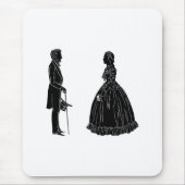 Abraham Lincoln Mary Todd Lincoln Silhouette Muismat (Voorkant)