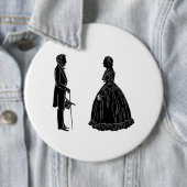 Abraham Lincoln Mary Todd Lincoln Silhouette Ronde Button 6,0 Cm (In situ)