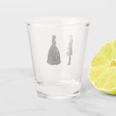 Abraham Lincoln Mary Todd Lincoln Silhouette Shot Glas (Achterkant)