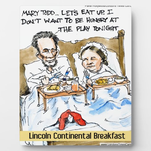 Abraham Lincoln & Mary Todd Ontbijt in Bed Fotoplaat (Voorkant)