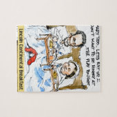 Abraham Lincoln & Mary Todd Ontbijt in Bed Legpuzzel (Horizontaal)