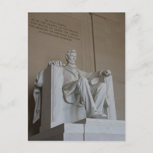 Abraham Lincoln Memorial Washington DC briefkaart (Voorkant)