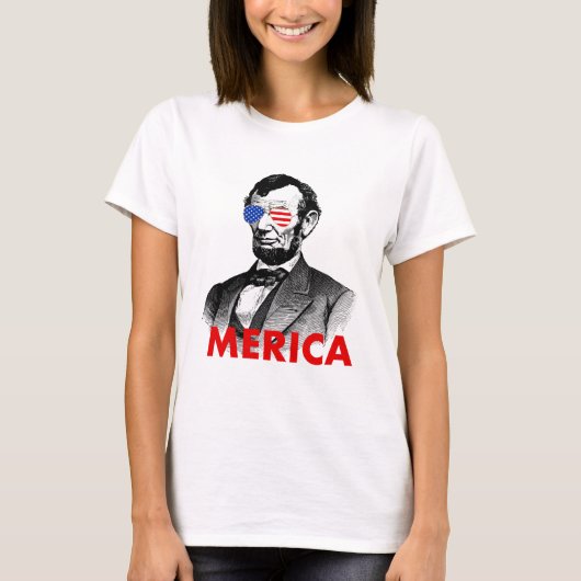abraham lincoln merica t-shirt (Voorkant)