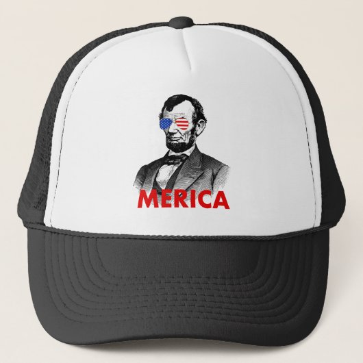 abraham lincoln merica trucker pet (Voorkant)