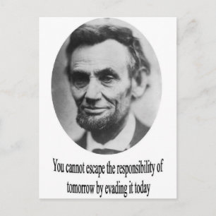 Abraham Lincoln met Citaat Briefkaart