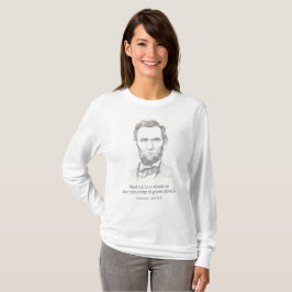 Abraham Lincoln met Citaat voor de Politiek van va T-shirt