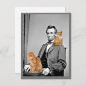 Abraham Lincoln met katten Briefkaarten (Voorkant / Achterkant)