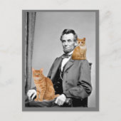 Abraham Lincoln met katten Briefkaarten (Voorkant)