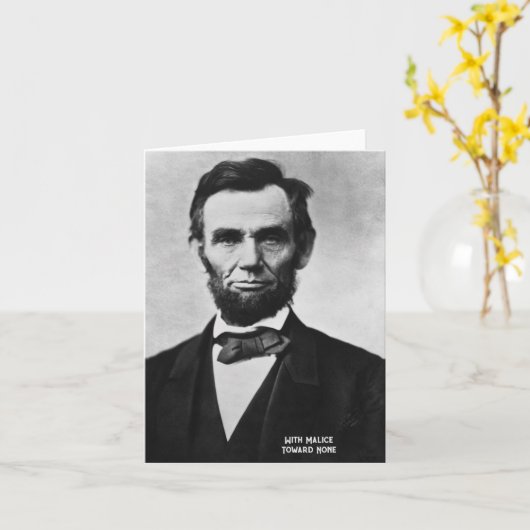 Abraham Lincoln - met Malice in de richting niets Kaart (Gele Bloem)
