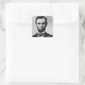 Abraham Lincoln - met Malice in de richting niets Vierkante Sticker (Tas)