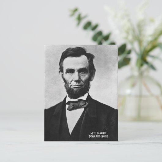 Abraham Lincoln - met malice tegen niets Feestdagenkaart (Staand voorkant)