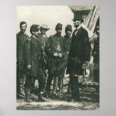 Abraham Lincoln met troepen 1862 Poster (Voorkant)