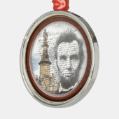 Abraham Lincoln Metalen Ornament (Links)