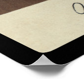 Abraham Lincoln Ondertekende Kaart 1860 Poster (Hoek)