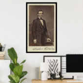 Abraham Lincoln Ondertekende Kaart 1860 Poster (Thuiskantoor)