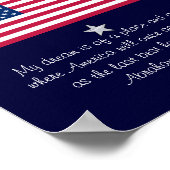 Abraham Lincoln, op 4 juli, citaat Poster vlag (Hoek)