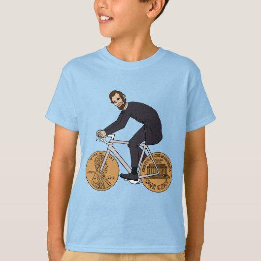 Abraham Lincoln op een gootsteen met Penny Wheels  T-shirt (Voorkant)