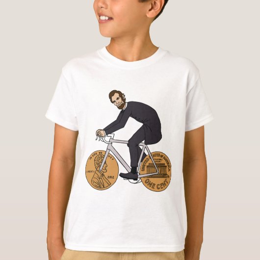 Abraham Lincoln op een gootsteen met Penny Wheels  T-shirt (Voorkant)