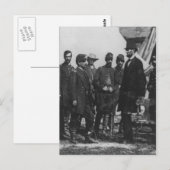 Abraham Lincoln op slagveld in Antietam Briefkaart (Voorkant / Achterkant)