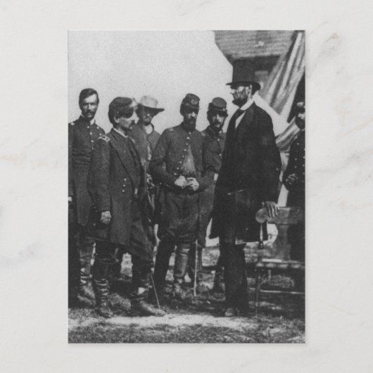 Abraham Lincoln op slagveld in Antietam Briefkaart (Voorkant)