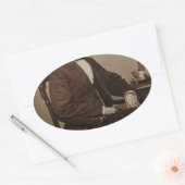 Abraham Lincoln Ovale Sticker (Envelop)