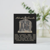 Abraham Lincoln over het vernietigen van de Rich Briefkaart (Staand voorkant)